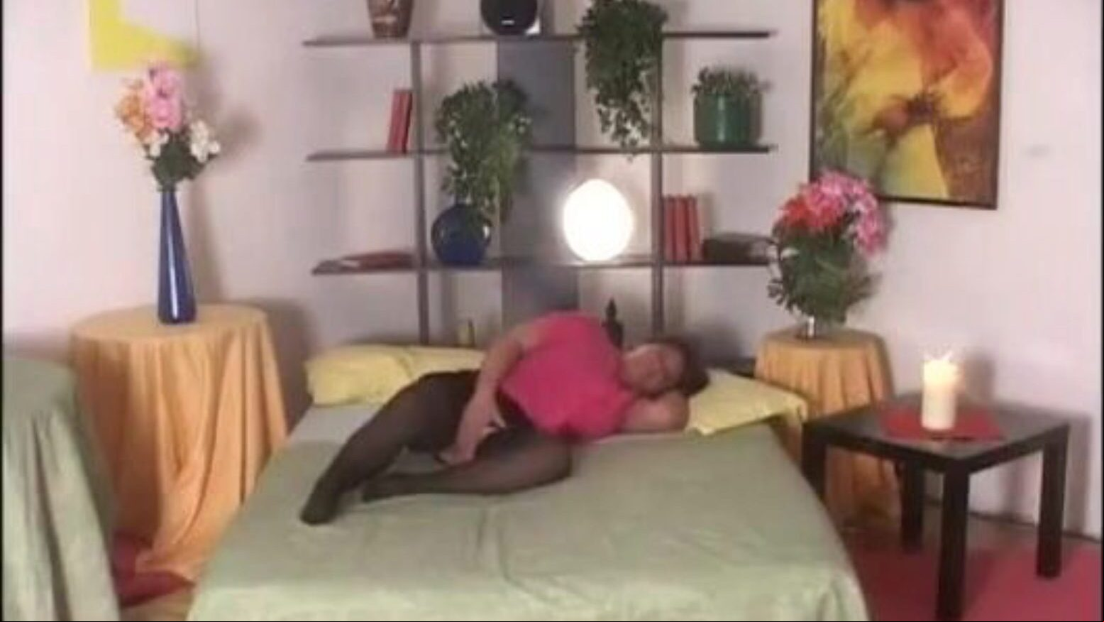 Mary Cantoni lays on her couch  giving u an upsk